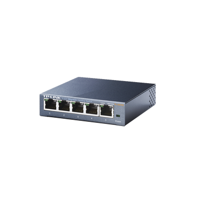 Switch Gigabit no administrable de 5 puertos 10/100/1000 Mbps 