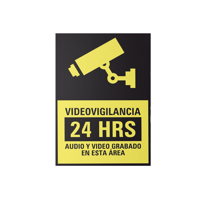 Letrero de Videovigilancia en Poliestireno 20x30 cm – Seguridad y Advertencia