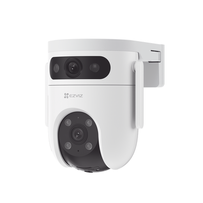 Cámara PT Doble Lente / 6 Megapixel (3MP+3MP) / IA Detección Humana y Vehiculo / Vision Nocturna a Color / Vista Simultánea de camara PT y Cámara Fija / Proteccion IP65 / Audio Bidireccional