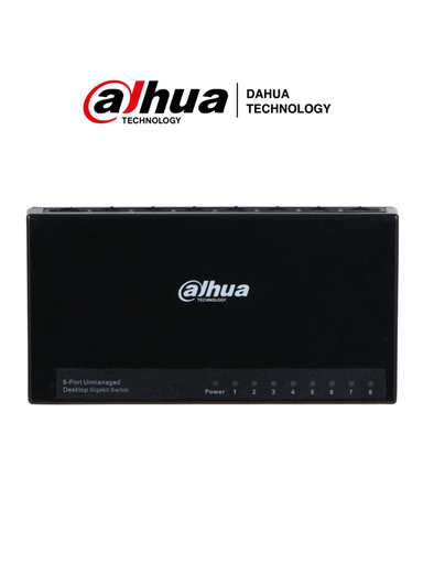 [DH-PFS3008-8GT-L] DAHUA DH-PFS3008-8GT-L - Switch para Escritorio 8 Puertos/ Gigabit Ethernet/ 10/100/1000/ Diseño Compacto/ Capa 2/ switching 16 Gbps/ Velocidad de Reenvio de paquetes11.9 Mbps/
