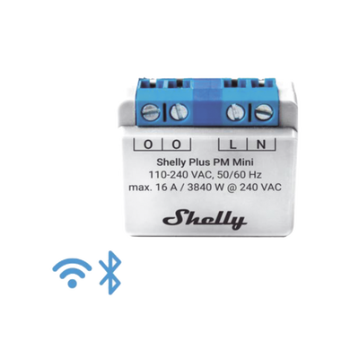 [SHELLYPLUSPMMINI] El medidor de potencia más pequeño,  inteligente con Wi-Fi, medición de consumo, 1 canal 16A,
