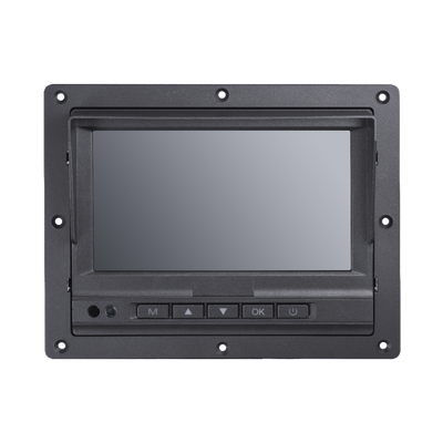 [DS-MP1302(AE)] Monitor Táctil (Touch) y Botones de 7" LCD /  Compatible con DVR Móvil HIKVISION / Conector Tipo Aviación 